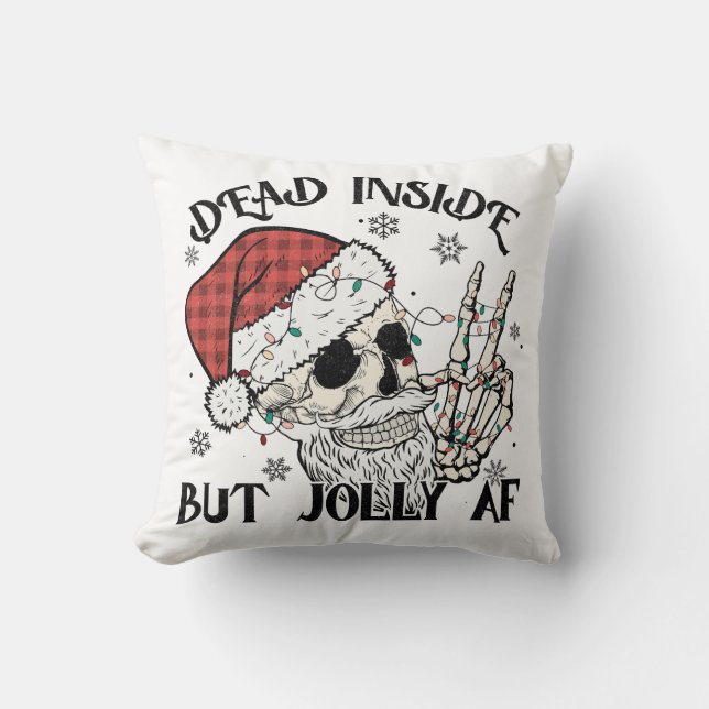 Coussin décorations de Noël drôles (Recto)