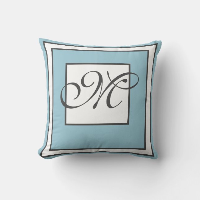 Coussin Décoré d'un monogramme classique (Recto)