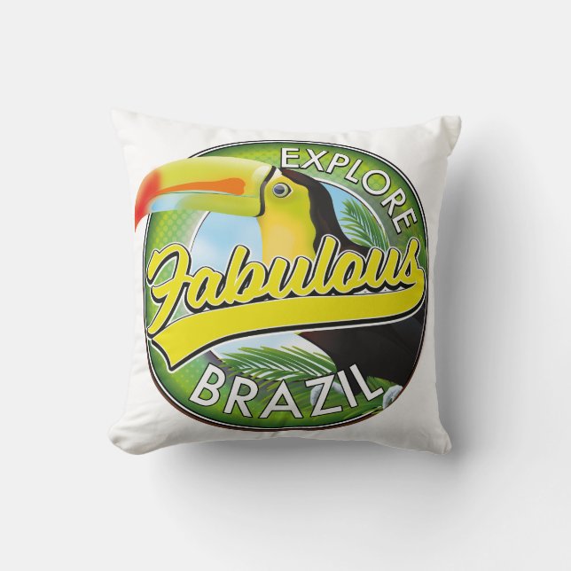 Coussin Découvrez le logo magique du Brésil (Recto)