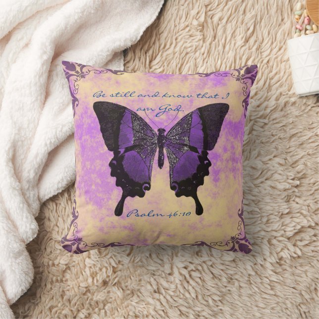 Coussin d'écriture papillon pourpre (Couverture)