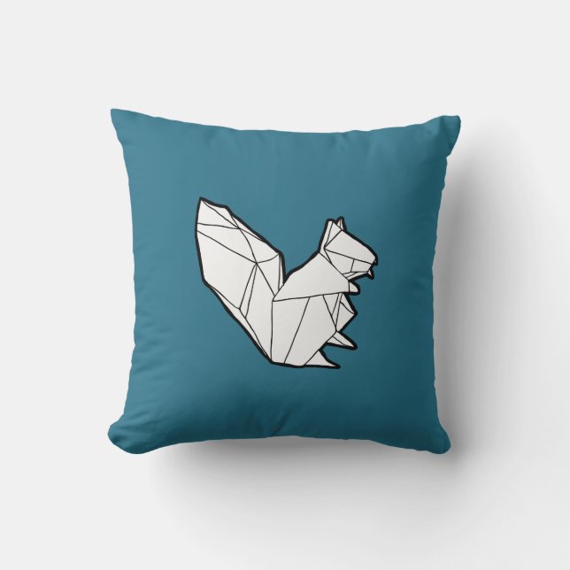 Coussin d'écureuil d'origami (Recto)