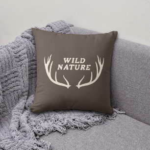 Coussin Deer Antlers & Wild Nature