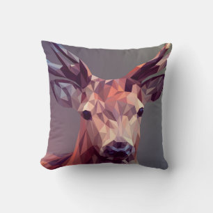 Coussin Deer Polygons Art Design Graphisme Animal Stag Pos