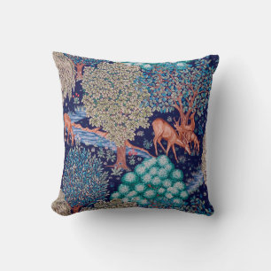 Coussin Deers dans The Forest, William Morris