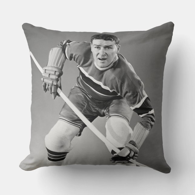 Coussin Défenseur d'hockey (Recto)