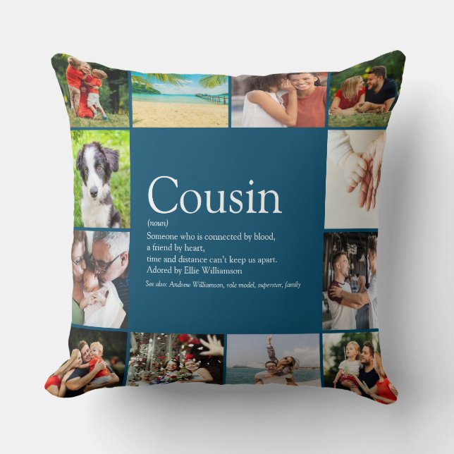 Coussin Définition De Cousin Dire Collage Photo Grand (Recto)
