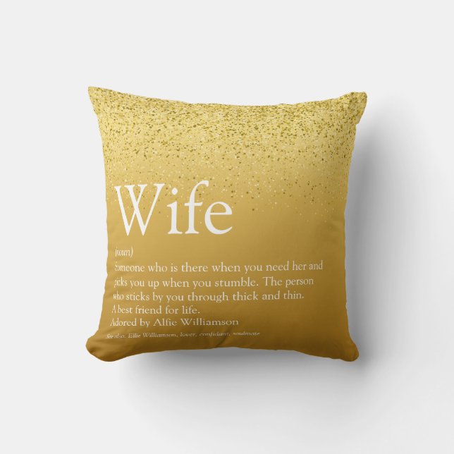 Coussin Définition de la meilleure femme du monde Fun Glam (Recto)