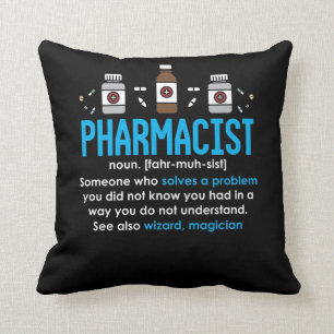 Coussin Définition de pharmacien amusant Employé de la p