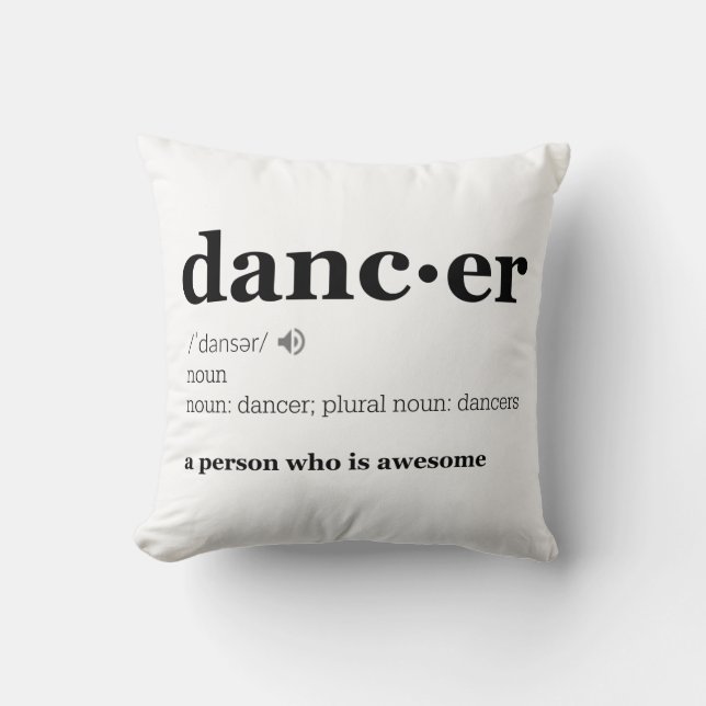 Coussin Définition d'un danseur (Recto)