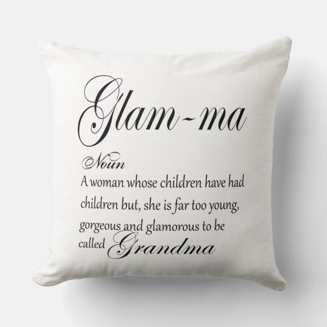 Coussin Définition FASCINANTE de grand-maman de mA (Recto)