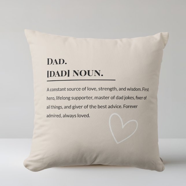 Coussin Définition papa 👨 ‍ 👧 ‍ 👦 | Père sincère (Créateur téléchargé)