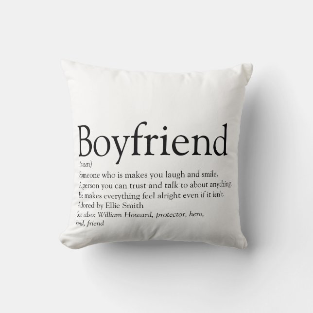 Coussin Définition Petit Ami Le Meilleur du Monde Personna (Recto)