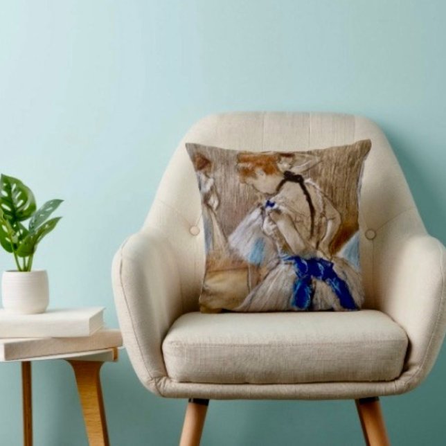 Coussin Degas Danseuse Au Ruban Bleu (Créateur téléchargé)