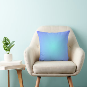 Coussin Dégradé de Bleus Rêveurs Teintes Aqua