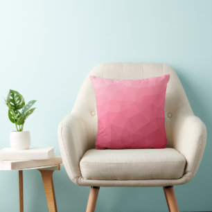 Coussin Dégradé de lumière rose clair Motif de maille géom