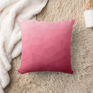 Coussin Dégradé géométrique en maille de motif rose clair