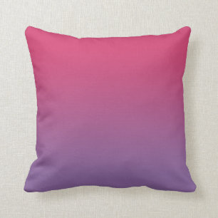 Coussin Dégradé minimal de rose à violet