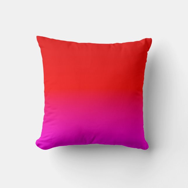 Coussin dégradé noir rose, écarlate, rouge, rose (Recto)