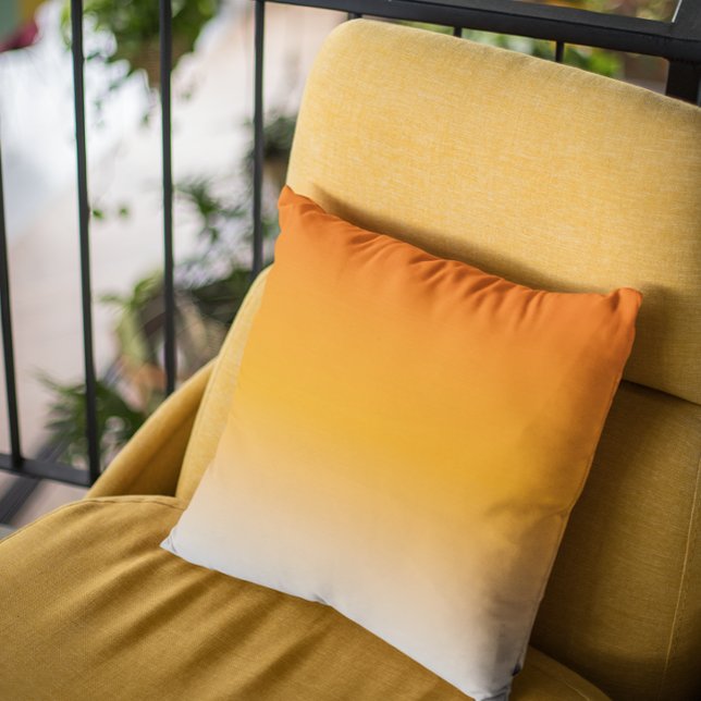 Coussin Dégradé Orange Ombré Fondu (Créateur téléchargé)