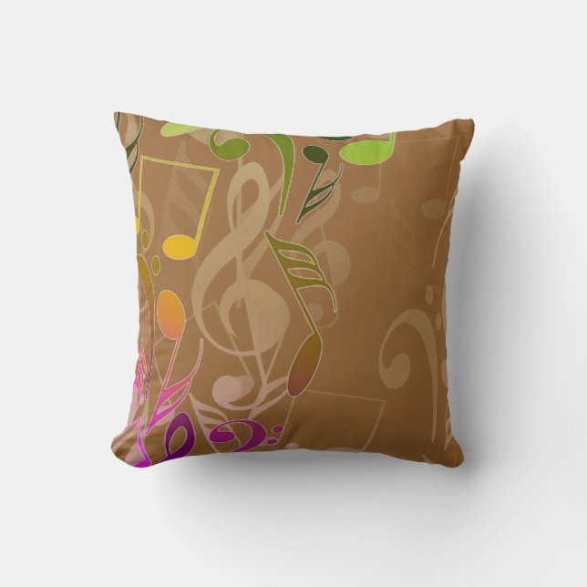 Coussin dégrossi des notes musicales 2 (Recto)