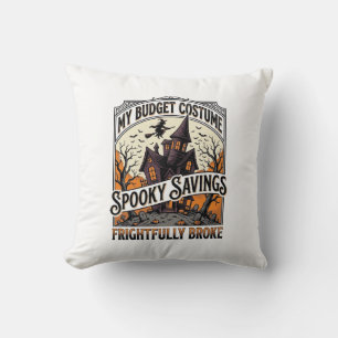 Coussin Déguisement drôle de sorcière cassée pour Hallowee
