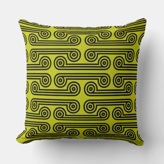 Coussin Deimos Black et Olive Green (Recto)