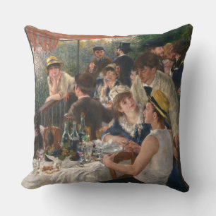 Coussin Déjeuner de la fête nautique - Auguste Renoir