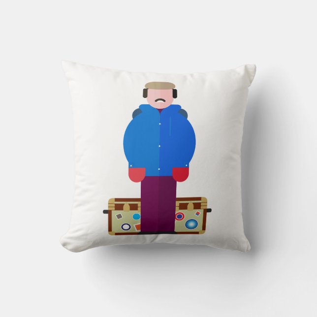 Coussin Del Griffith - Classic Comedy Throw Pillow (Recto)