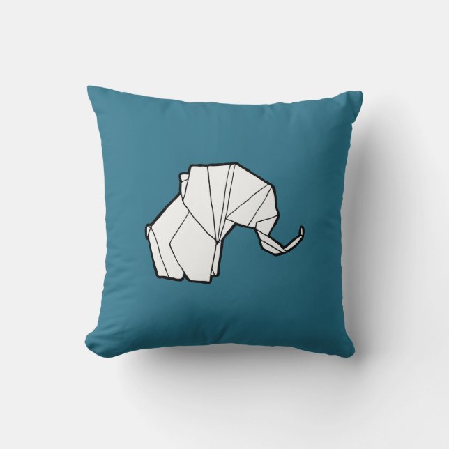Coussin d'éléphant d'origami (Recto)