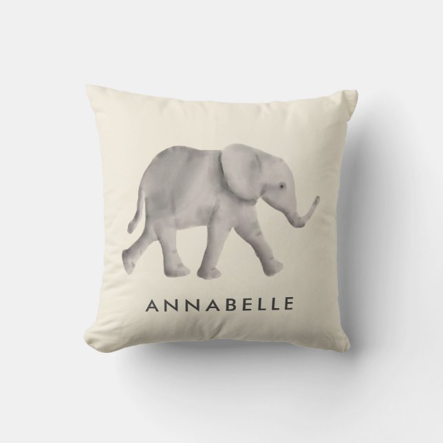 Coussin d'éléphant pour bébé pour chambre d'enfant (Recto)