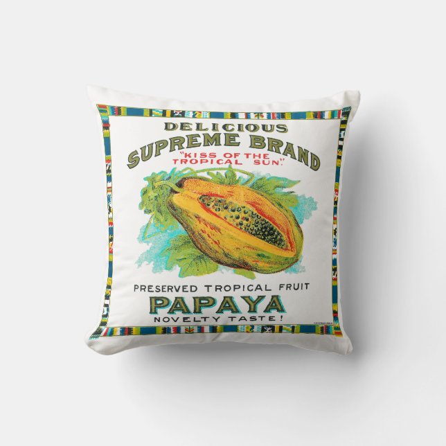Coussin Délicieuses réserves de papaye suprême (Recto)