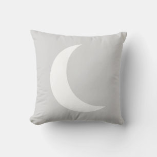 Coussin Demi-Lune Blanc & Gris