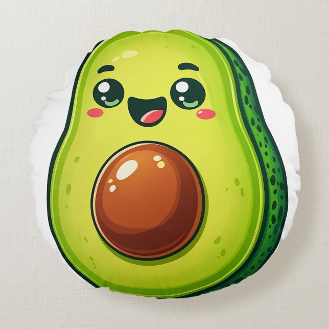 Coussin demi-rond Avocado - Whimsical (Devant)