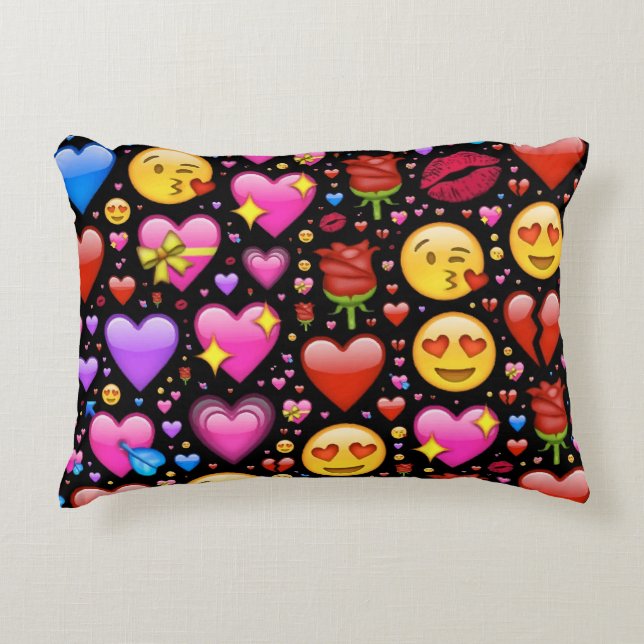 Coussin d'Emojis de coeur (Devant)