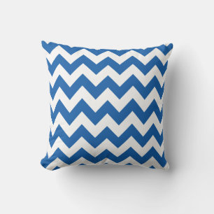 Coussin Denim Blue Bold Chevron