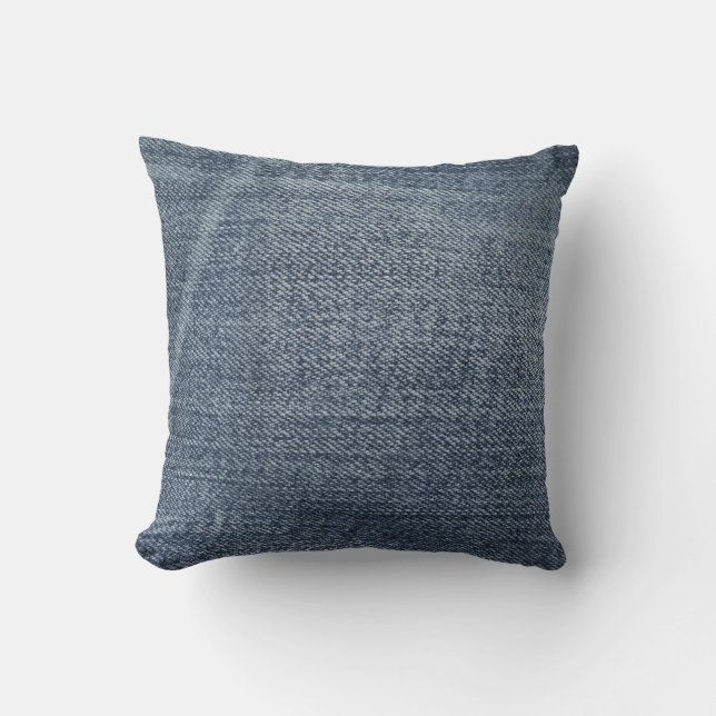 Coussin denim moderne (Recto)