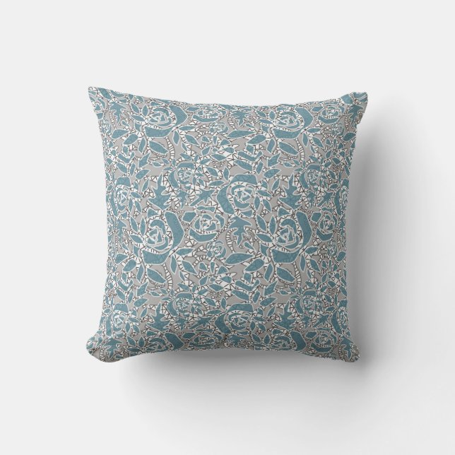 Coussin Dentelle abstraite sans couture romantique rétro b (Recto)