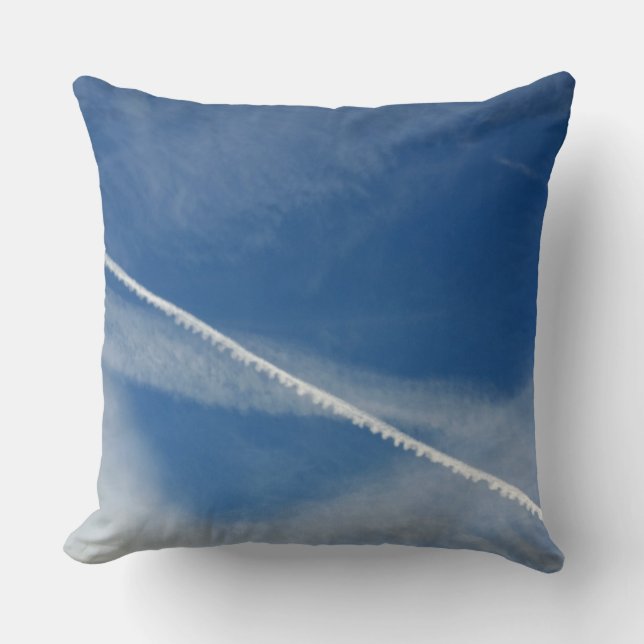 Coussin dentelle blanche dans le ciel (Recto)