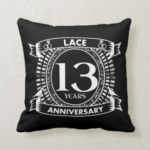 Coussin Dentelle du 13e anniversaire du mariage