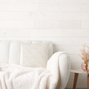 Coussin Dentelle fausse blanc crème