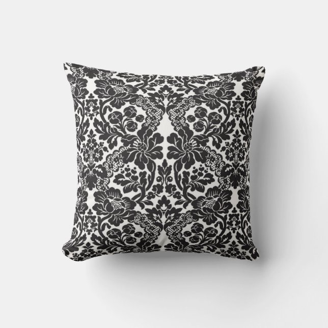 Coussin Dentelle noire et blanche (Recto)