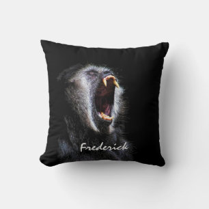 Coussin Dents noires effrayantes de Fanged de singe de
