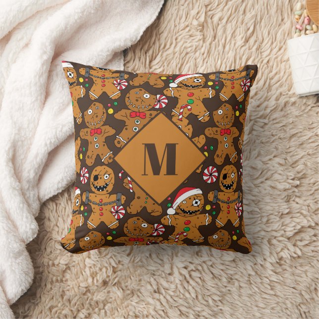 Coussin Déplaisant Noël Horreur Movie Gingerpain Homme (Couverture)