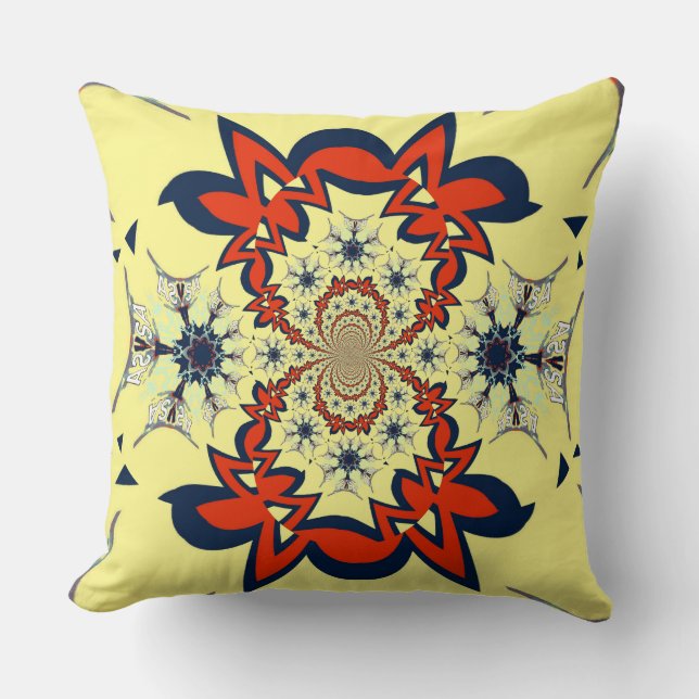 Coussin Dernier design motif simple crémeux élégant (Recto)