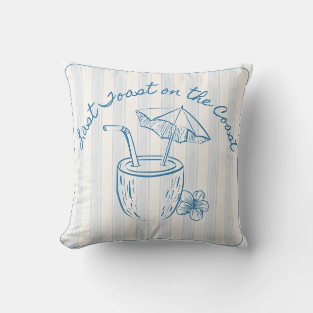 Coussin Dernier toast sur la Côte Bachelorette Party Desig (Recto)