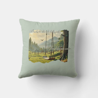 Coussin Des aventures d'enfance douces dans des paysages l