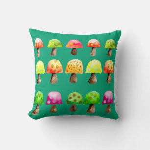 Coussin Des champignons joliment colorés lancent un oreil