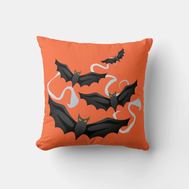 Coussin des chauves-souris d'Halloween (Recto)