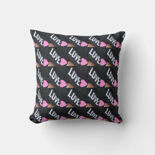 coussin des coeurs roses