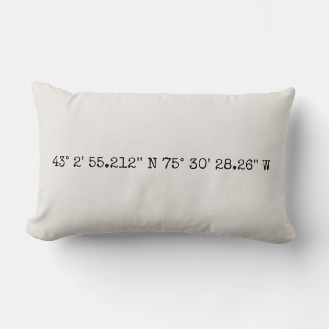 Coussin des coordonnées GPS| Cadeau de place spéci (Recto)